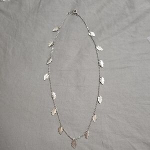 Avon Silver Leaf Necklace